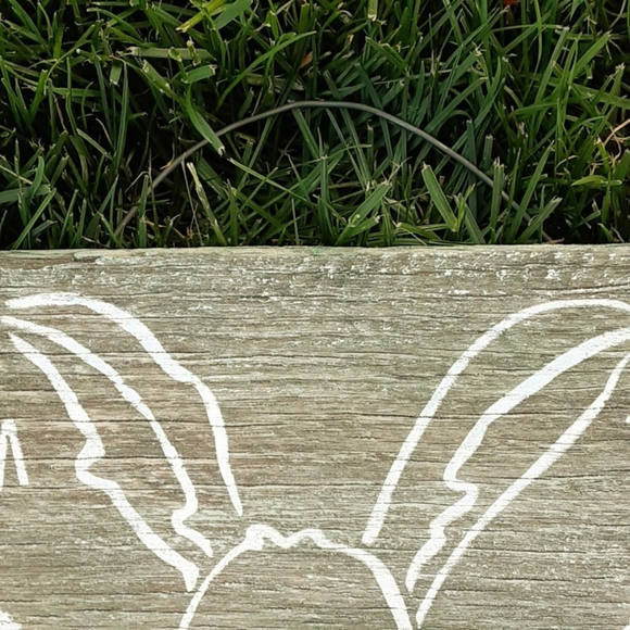 Cottontail Market Rescued Wood Garden Sign 20" Spring Easter Rabbit Wall Sign - Picture 2 of 10